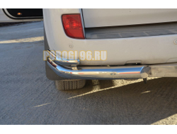 Защита заднего бампера угловая двойная d76/42 для Toyota Land Cruiser 200 2013-2015