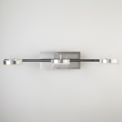 Светодиодный настенный светильник с поворотными плафонами 20001/3 алюминий 15W