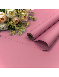 Пленка матовая "Корейская" 58см*10м Розовый №230 ПР28/16