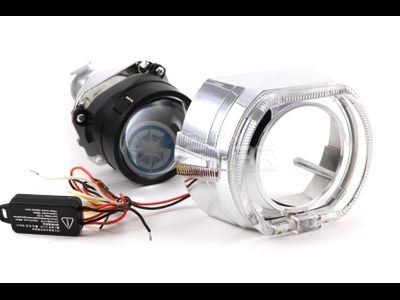 Бленда (маска) для линз 2.5 дюйма, F-Style с кольцом CREE (белый) 2 режима, 1шт