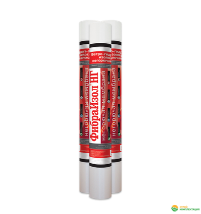 Негорючая ветро‑влагозащитная мембрана для вентилируемых фасадов Фибраизол НГ 1,27х59 м рулон 75м2