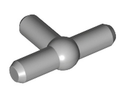 Pneumatic T Piece Second Version T Bar with Ball in Center, Light Bluish Gray (4697b / 4211508)