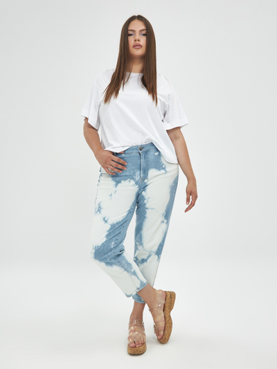 Женские джинсы с ярким эффектом варки