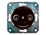 Розетка ТВ для внутреннего монтажа Salvador "Ретро" коричневая серия