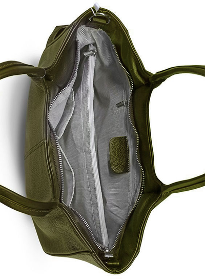 (АРТИКУЛ: 10008/8) СУМКА ЖЕНСКАЯ, СРЕДНЕГО РАЗМЕРА, НАТУРАЛЬНАЯ КОЖА, ТЕМНО-ОЛИВКОВАЯ С ПЛЕЧЕВЫМ РЕМНЕМ