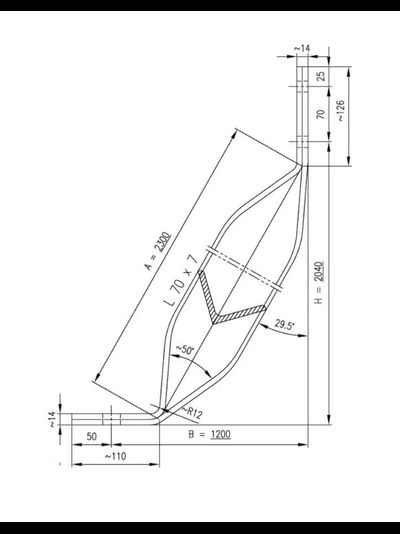 Ригель для крепления на скальном грунте