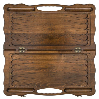 Нарды резные "Охота на медведя" от мастера Карена Халеяна