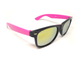 Солнцезащитные очки RB Wayfarer зеркальные с розовыми дужками (Пластик)