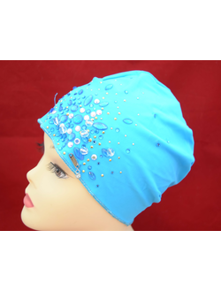 Шапочка для бассейна текстильная vizio италия коллекция шапочек для бассейна из лайкры голубая