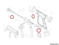 Ремкомплект уплотнений курка RB 65 3x1