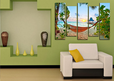 Модульная картина "Райское наслаждение"