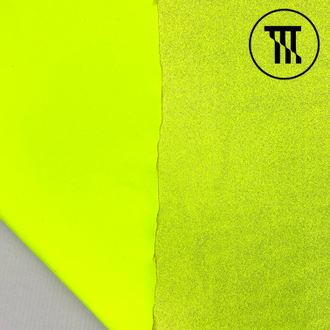 Трикотаж с золотым напылением, цв. Неон-лайм