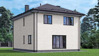 Дом из кирпича в Орле 160 кв.м Вид сзади