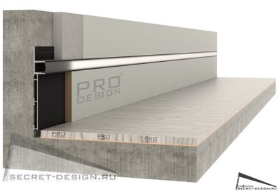 СКРЫТЫЙ ПЛИНТУС PRO DESIGN COMBO 603 - ЧЕРНЫЙ