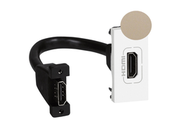 Розетка HDMI с коннектором платина, 1 модуль - Apolo 5000 - Efapel 45435 SPL