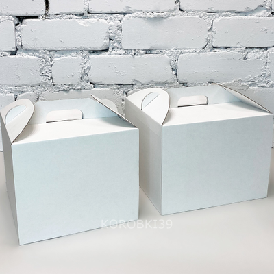 Коробка для торта б/о с/р (МГК, белая), 240*240*200мм