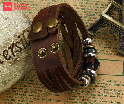 мужской кожаный браслет "Traveler"