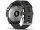 Умные часы Garmin Fenix 7 серебристый с графитовым силиконовым ремешком