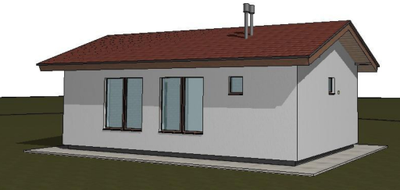 Одноэтажная баня с комнатой отдыха 38м² (S99)