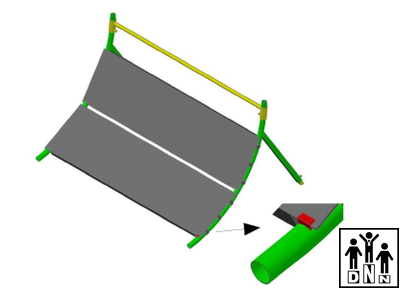Мат защитный для горнолыжных трасс "Карман" 0,5*2*0,17 крепление на люверсах DNN