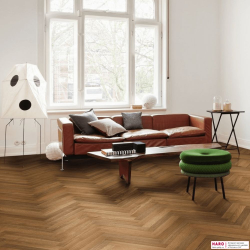 Инженерная доска Haro Prestige Дуб Дымчатый 536707 в интерьере гостиной