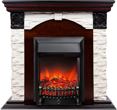 Электрокамин Dublin Lux AO с очагом Fobos