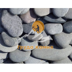 Галька плоская синяя речная, фракция 200-300 мм