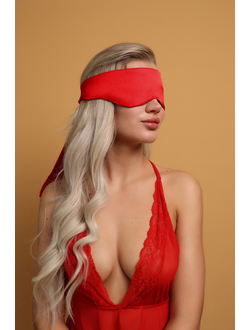 06802 Нежная цельноатласная маска красная (Base) LeFrivole