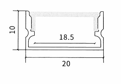 Алюминиевый профиль 4L-2010-SC ANOD+OPAL