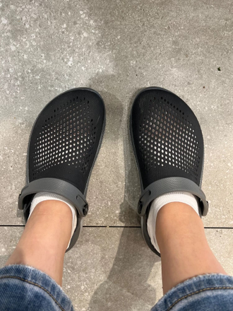 Crocs LiteRide Kids Clog Детские Черные с серым