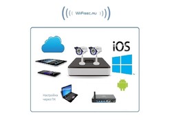 VStarcam, Комплект WiFi видеонаблюдения, IP видеорегистратор и 2 уличные WiFi видеокамеры, HD