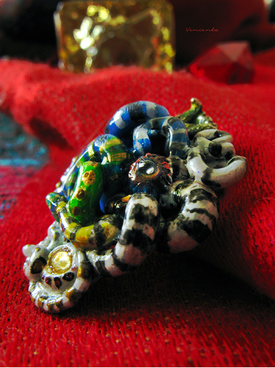Коралловый Риф, Сказка Океании. Морская брошь из термоглины (волшебные украшения в морском стиле)