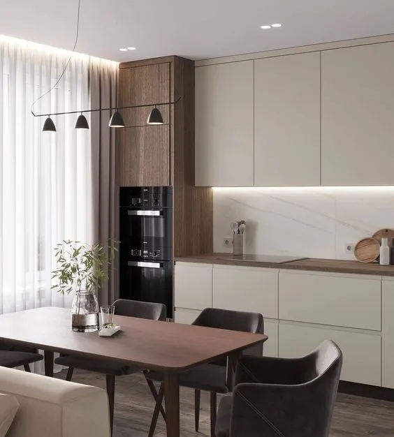 Кухня прямая, 2600мм.  Материал фасадов ЛДСП. Срок изготовления от 15 рабочих дней. Цена на момент изготовления 70000 руб.