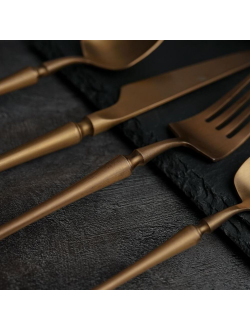 Ложка чайная 15 см матовая медь