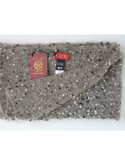 Вязаный шарф из шерсти мериноса Vizio Италия 8074 ореховый фото