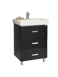 АКВАТОН. Тумба-умывальник "Америна 60 М" 1A168901AM950 черная с раковиной Тигода 60