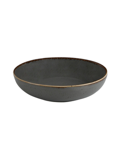 Салатник полуглубокий 17 см, цвет тёмно-серый