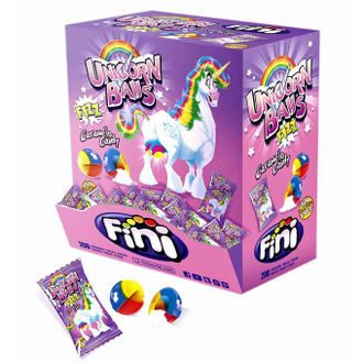 Карамель леденцовая Fini "Unicorn balls" (Яйца Единорога) кислые 5гр х 200шт