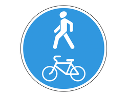 Знак дорожный 4.5.2 Пешеходная и велосипедная дорожка с совмещенным движением