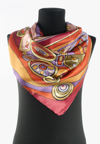 Павловопосадский платок Солнечный город 1246-5