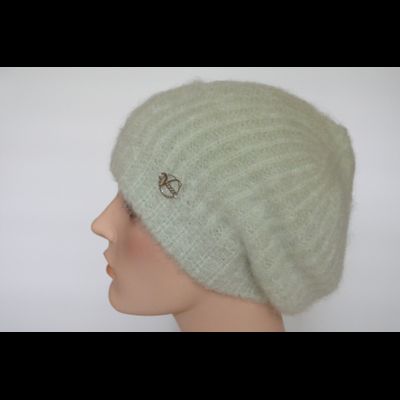 Мятный вязаный женский берет Vizio Италия 6946 BO фото
