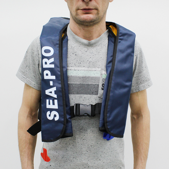 Автоматический спасательный жилет SEA-PRO Синий (в комплекте баллон и датчик)