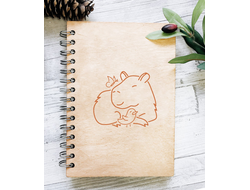 Скетчбук деревянный Капибара, Kapibara-san №4