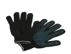 Перчатки х/б с ПВХ 4 нитей 10 класс черные (пара)