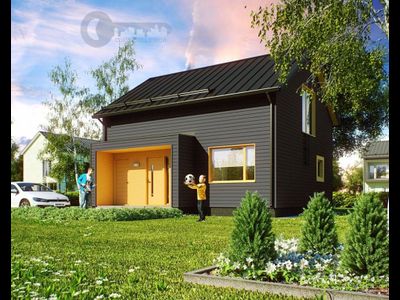 ДЖ-17 ЖИЛОЙ ДОМ: ГАБАРИТНЫЕ РАЗМЕРЫ: (8.5Х7.5М) 1,5 ЭТАЖА, ОБЩАЯ ПЛОЩАДЬ: 127.5М²