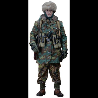 ПОВРЕЖДЕНА УПАКОВКА - Немецкий солдат в Венгрии, 1945 г - КОЛЛЕКЦИОННАЯ ФИГУРКА 1/6 WWII German LAH Division Hungary 1945 (UD9010) - UJINDOU