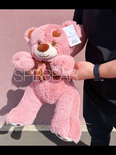 Плюшевый мишка 65 см брусничный Тони