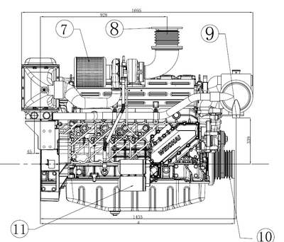 Судовой дизель-редукторный агрегат ДРА 257/1500 - купить | Двинко