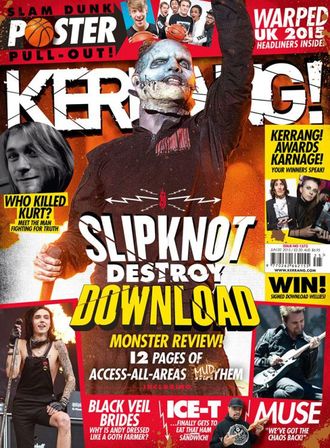 Kerrang! Magazine Issue 1573 Slipknot, Kurt Cobain Inside, Иностранные журналы Москва, Intpressshop