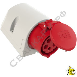 Розетка настенная PCE 115-6 380В/16А 5 полюсов IP44 CEE ударопрочная брызгозащищенная
